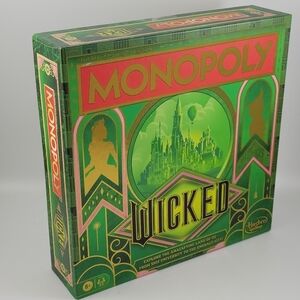 Monopoly Wicked Movie Edition Board Game Glinda Elphaba Wizard of Oz Family Kids